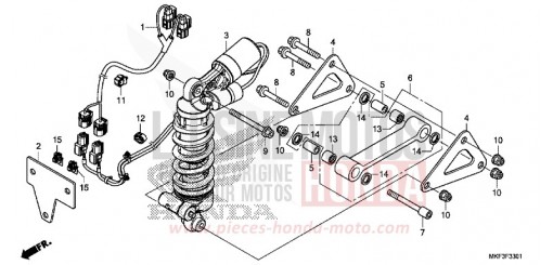 REAR CUSHION (CBR1000S1/S2) CBR1000S1H de 2017
